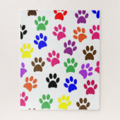 Puzzles farbige Paw Prints (Vertikal)