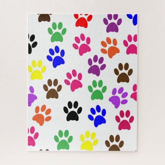 Puzzles farbige Paw Prints (Vertikal)