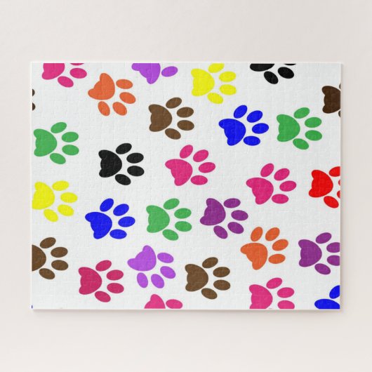 Puzzles farbige Paw Prints (Horizontal)