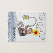 Puzzles Fischer Fish Sun Water Wolken Fischen (Horizontal)