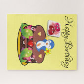 Puzzles Fish Penguin Hearts Happy Birthday (Horizontal)