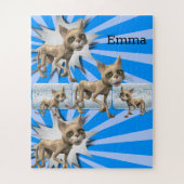 Puzzles Floral 3d Katzen Blau Grau (Vertikal)