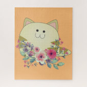 Puzzles Floral Whimsical Cat (Vertikal)