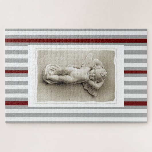 Puzzles fordern den weißen Burgund-Engel heraus (Horizontal)