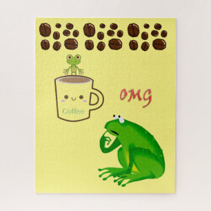 Puzzles Frosch Kaffeebohnen
