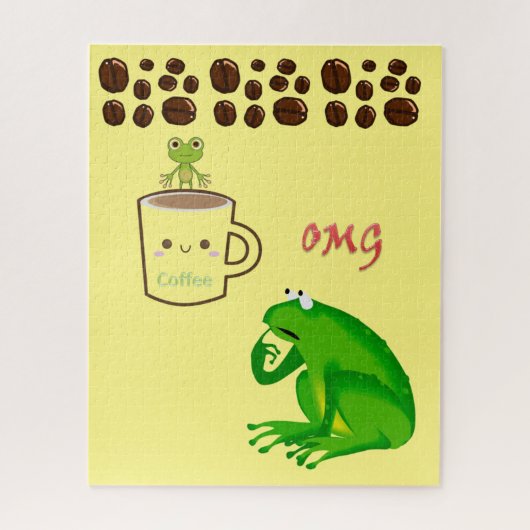 Puzzles Frosch Kaffeebohnen (Vertikal)