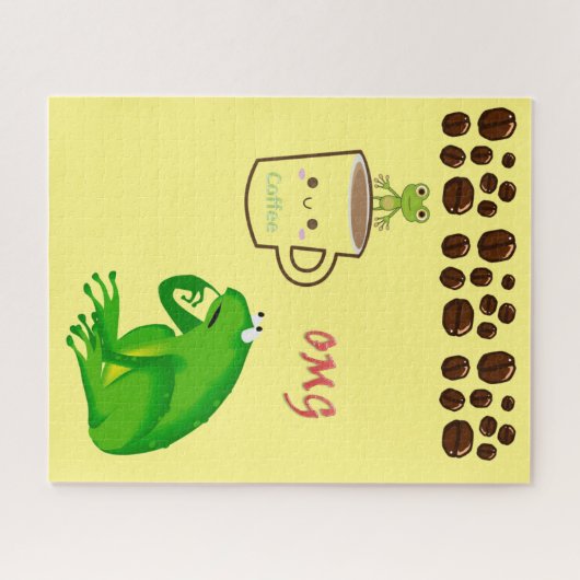 Puzzles Frosch Kaffeebohnen (Horizontal)