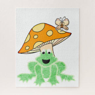 Puzzles Frosch Pilzschmetterling