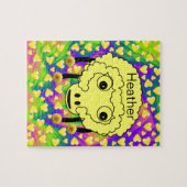 Puzzles Gelbes Schaf Gelbe Herzen Blüte (Horizontal)