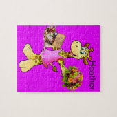 Puzzles Giraffe Floral (Horizontal)