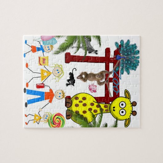 Puzzles Giraffe Zoo Monkey (Horizontal)