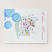 Puzzles Girl Bath Time Bath Tub Blasen Ducks (Horizontal)