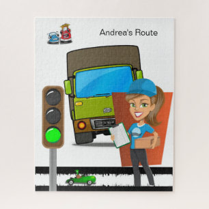 Puzzles Girl Truck Driver