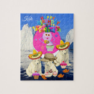 Puzzles Glücklicher Geburtstag Polar Pear Kuchen