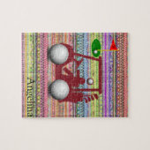 Puzzles Golfer Golf Balls (Horizontal)