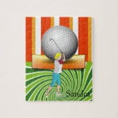 Puzzles Golfer Golf Floral Golf Balls (Vertikal)