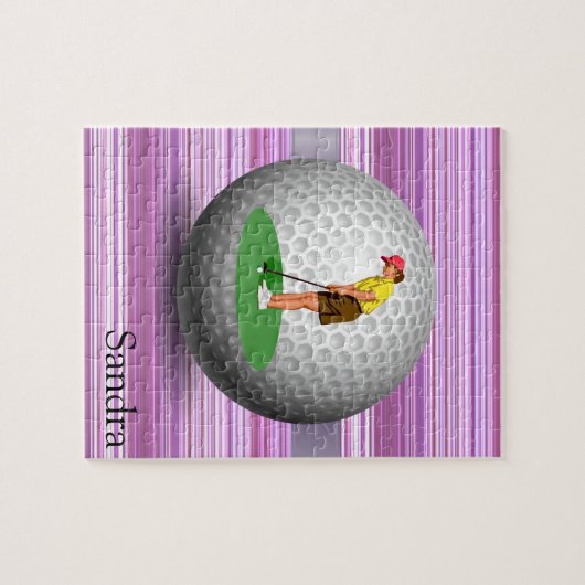 Puzzles Golfer Strip Golf Balls (Horizontal)