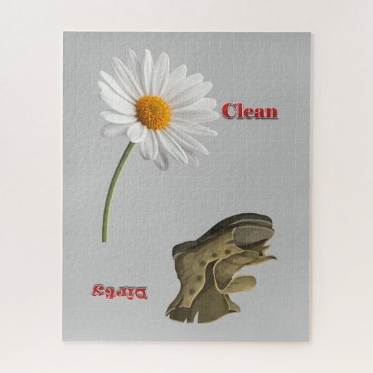 Puzzles Gray Daisy Dirty Shoe Clean (Vertikal)