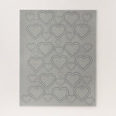 Puzzles Gray White Hearts (Vertikal)