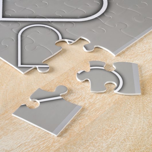Puzzles Gray White Hearts (Seite)