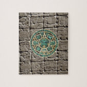 Puzzles Green Aztec Stone Gray (Vertikal)