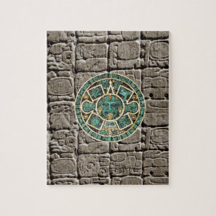 Puzzles Green Aztec Stone Gray
