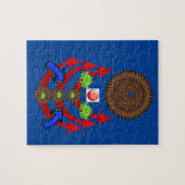 Puzzles Green Frogs Arrow Blue (Horizontal)