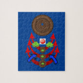 Puzzles Green Frogs Arrow Blue (Vertikal)