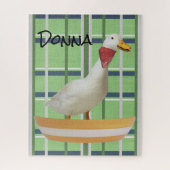 Puzzles Green Kariert Duck Vintag (Vertikal)