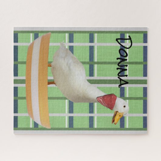 Puzzles Green Kariert Duck Vintag (Horizontal)