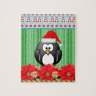 Puzzles Green Strip, Pinguin Weihnachten