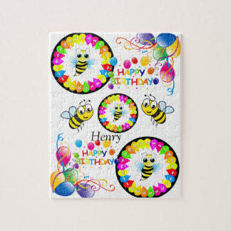 Puzzles Happy Birthday Bumblebeen Balloons