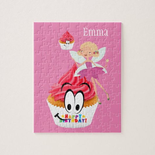 Puzzles Happy Birthday Fairy Cupcake (Vertikal)