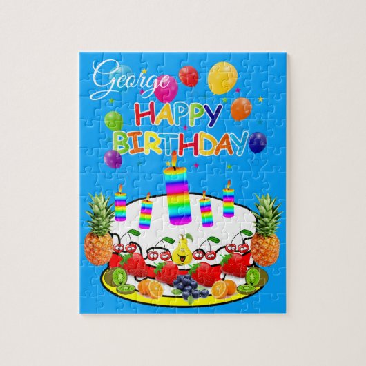 Puzzles Happy Birthday Fruchtkuchen (Vertikal)
