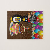 Puzzles Happy Birthday Pinguin Cake (Horizontal)
