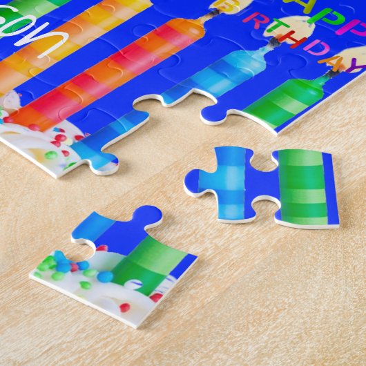 Puzzles Happy Birthday Pinguin Cake Balloons (Seite)