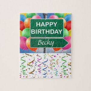 Puzzles Happy Geburtstag Confetti