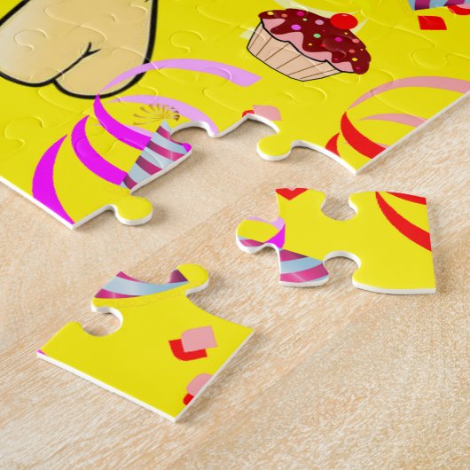 Puzzles Happy Geburtstag Giraffe Yellow (Seite)
