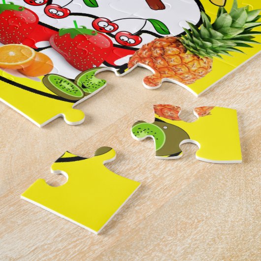 Puzzles Happy Geburtstag Kuchen Affe Obst (Seite)