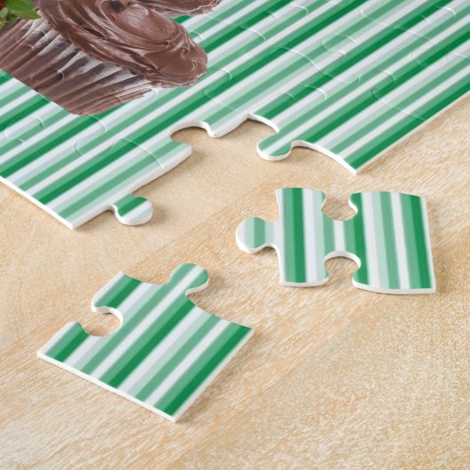 Puzzles Happy Geburtstag Pinguin Grüner Streifen (Seite)