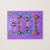 Puzzles Happy Geburtstag Pinguin Pink Schweine (Horizontal)