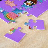 Puzzles Happy Geburtstag Pinguin Pink Schweine (Seite)