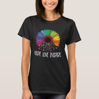 Puzzles Heart Love Autism Awareness Mom Dad Teache T-Shirt