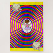 Puzzles Herausforderung Farben Mädchen Katzen Kätz (Vertikal)