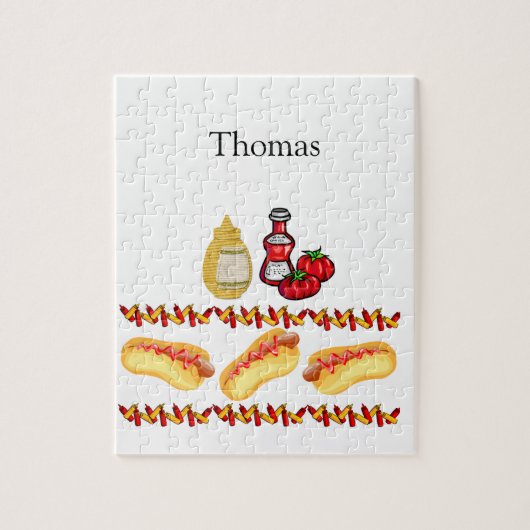 Puzzles Hotdog Ketchup Senffutter (Vertikal)