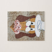 Puzzles Hund Erdbeeren Eiscreme (Horizontal)