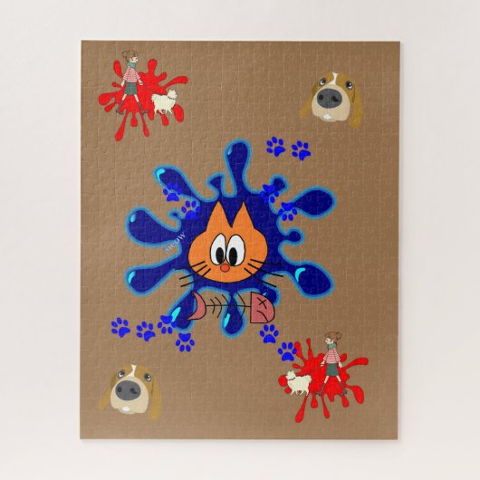 Puzzles Hunde Katzen (Vertikal)