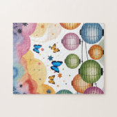 PUZZLES: KINDER: Laternen & Schmetterlinge Puzzle (Horizontal)