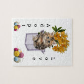 Puzzles Kitten Adoptiert Liebe Katzengarn (Horizontal)