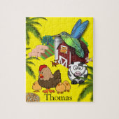 Puzzles Kuh Hühnerhähnchen Bird Kitten Dog (Vertikal)